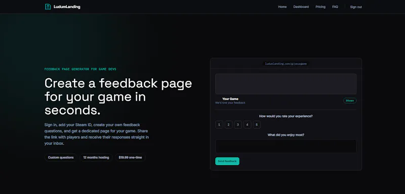 LudumLanding screenshot 2