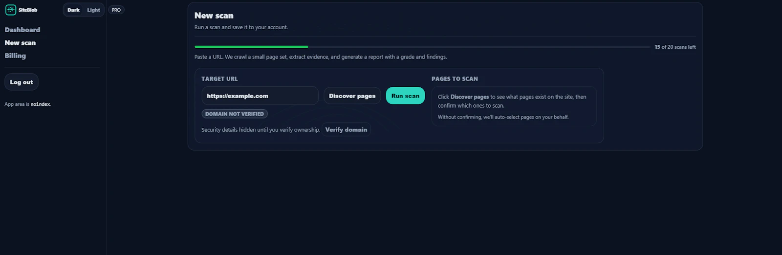 SiteBlob screenshot 2