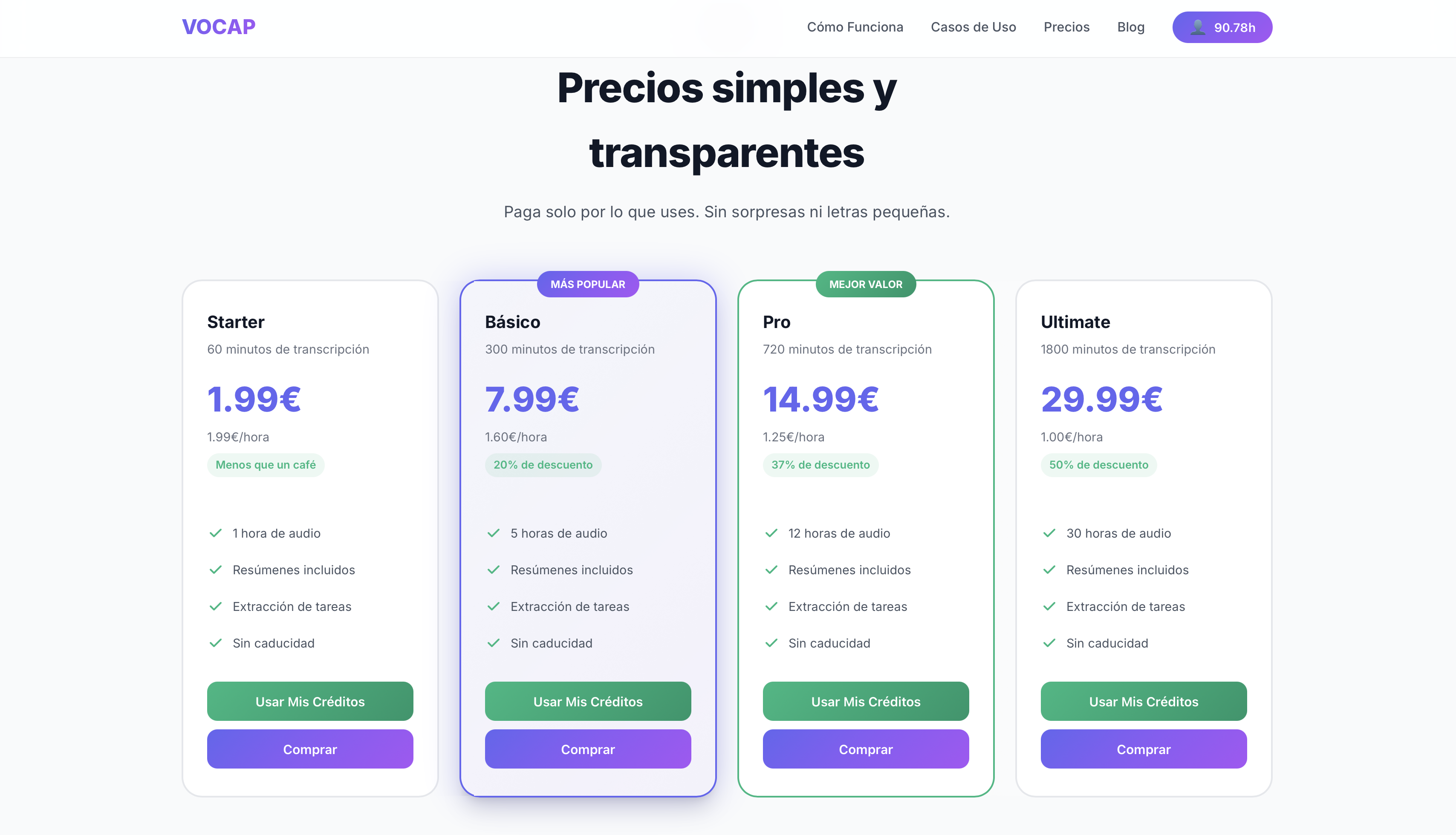 VOCAP - Screenshot 3 showing product features and functionality