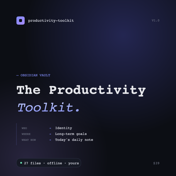 The Obsidian Productivity Toolkit