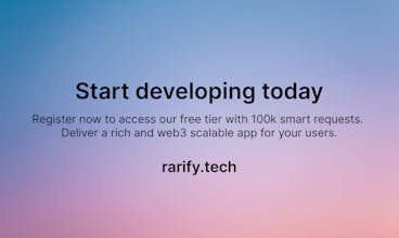 Rarify NFT Data API gallery image