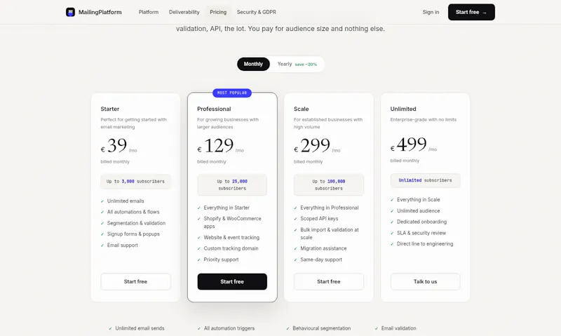 MailingPlatform screenshot 5