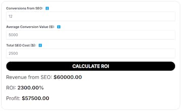 SEO ROI Calculator gallery image