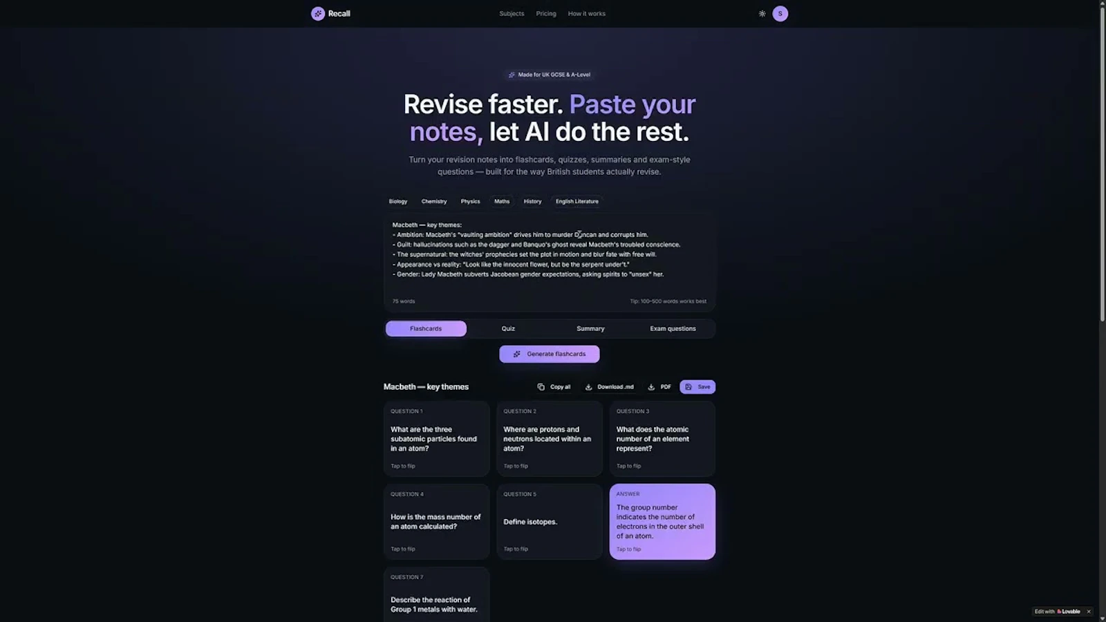 Recall Study screenshot 1 (video preview)