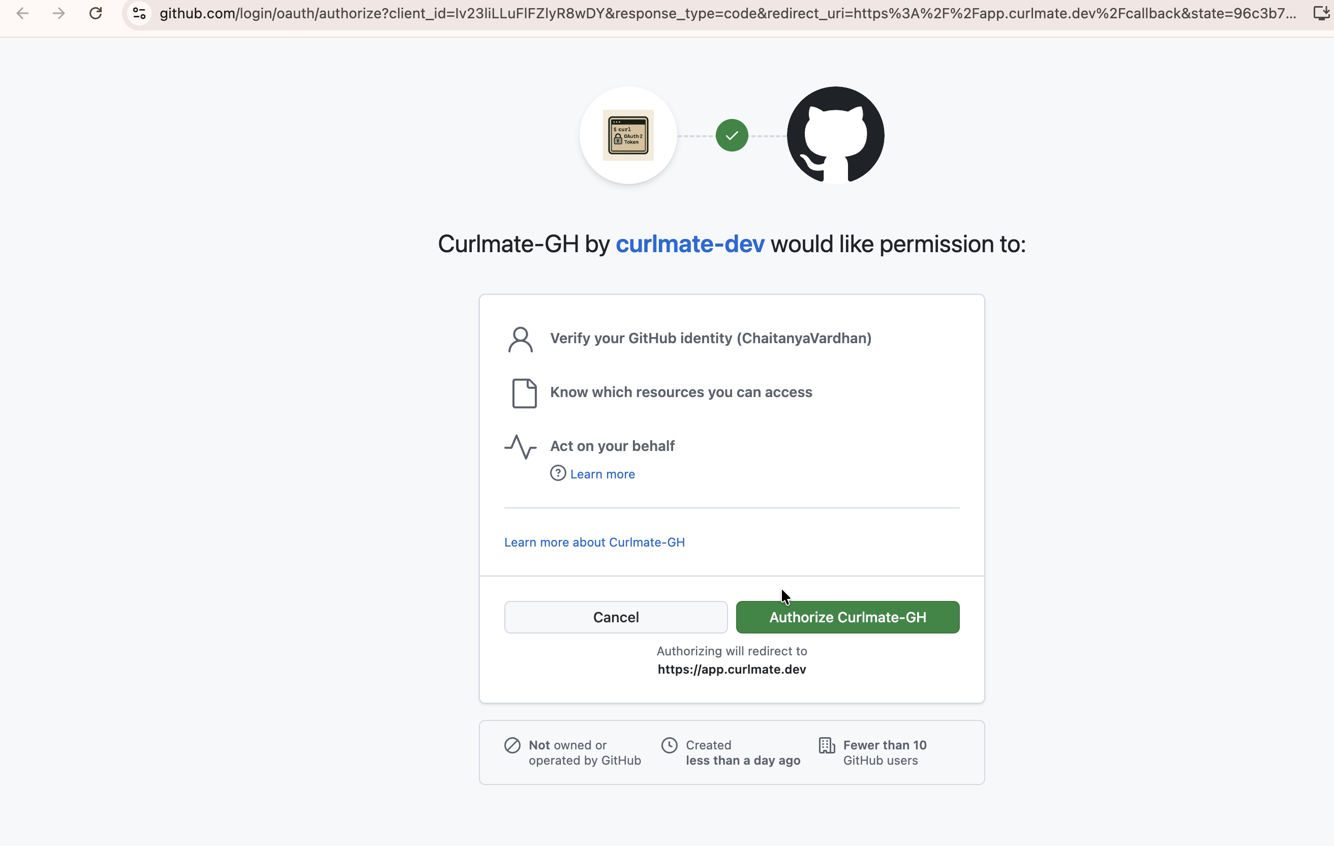Curlmate — Persistent OAuth (Beta) - Screenshot 2 showing product features and functionality