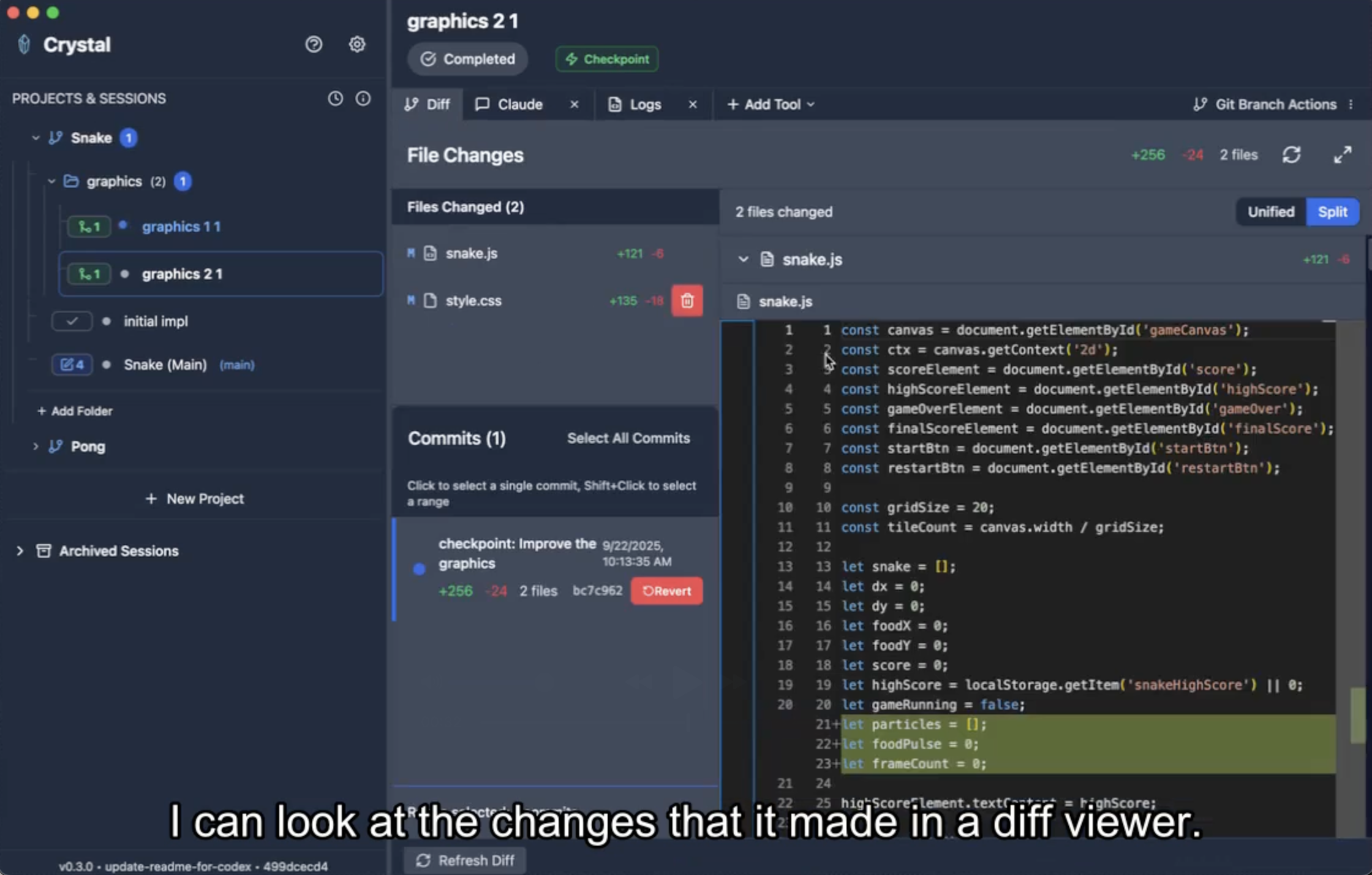 Média Crystal: gestionnaire de code AI multi-sessions - Exécutez plusieurs code Codex / Claude en parallèle, tester, gérer 4