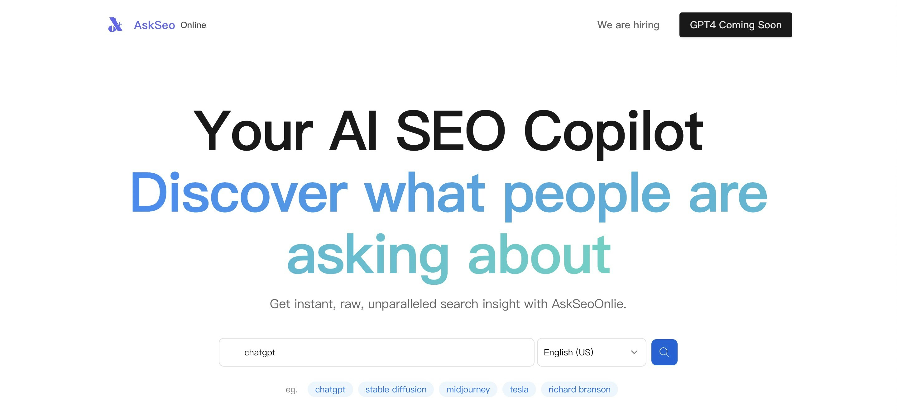 Ai seo copilot von Askseo - Holen Sie sich sofortige, rohe, beispiellose Suchschlüsselwort Medien 1