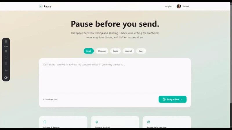 Pause App screenshot 1 (video preview)