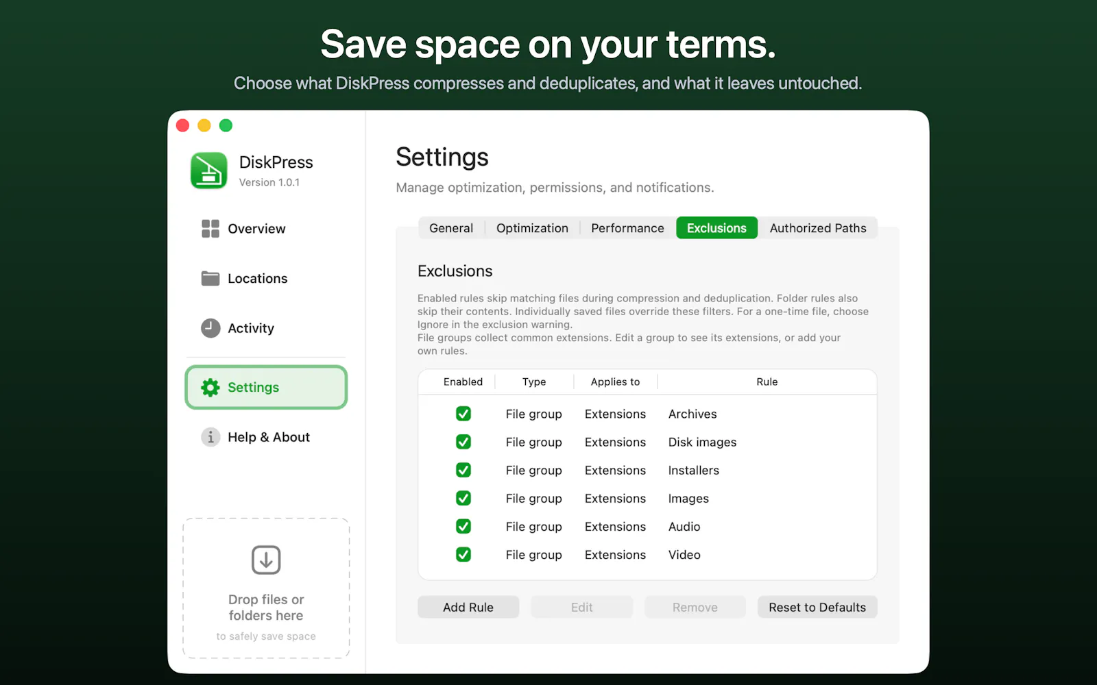 DiskPress screenshot 2