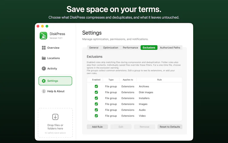 DiskPress screenshot 2