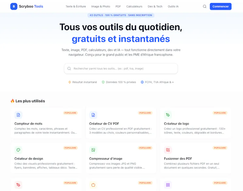 Scryboo - écosystème technologique screenshot 1