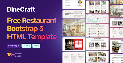 DineCraft - Free Restaurant Web Template gallery image