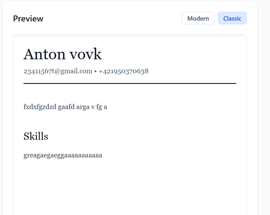 Cv maker gallery image