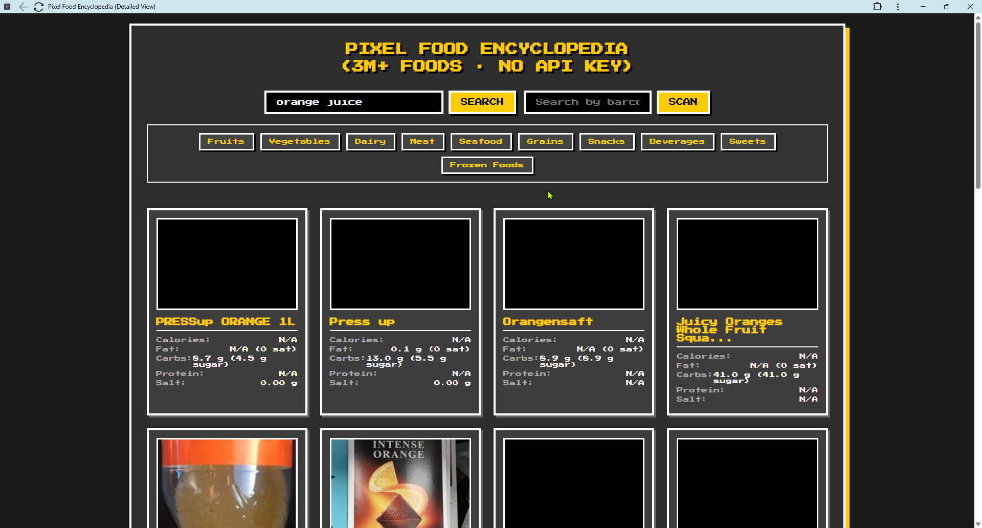 Pixel Food Encyclopedia (Detailed View) gallery image