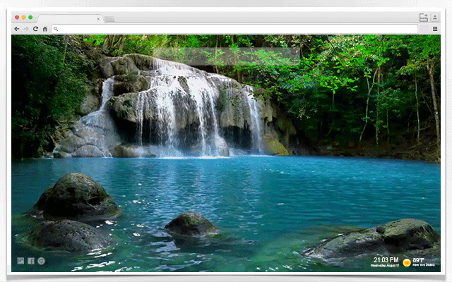 LIVE Relaxing Waterfalls New Tab gallery image