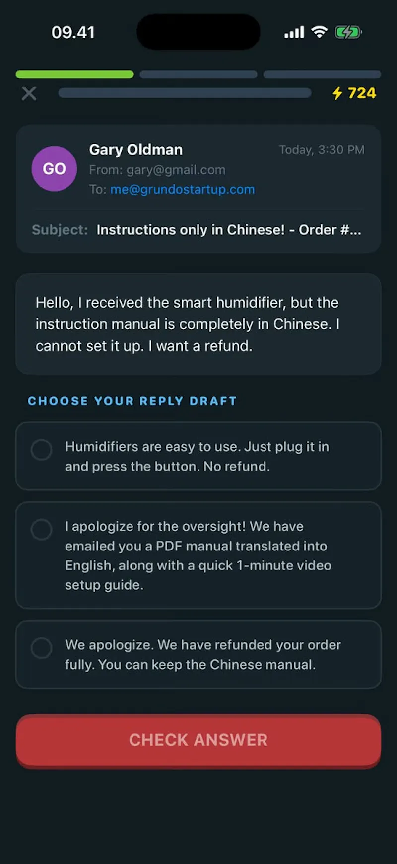 Gründo — Duolingo for entrepreneurs screenshot 1