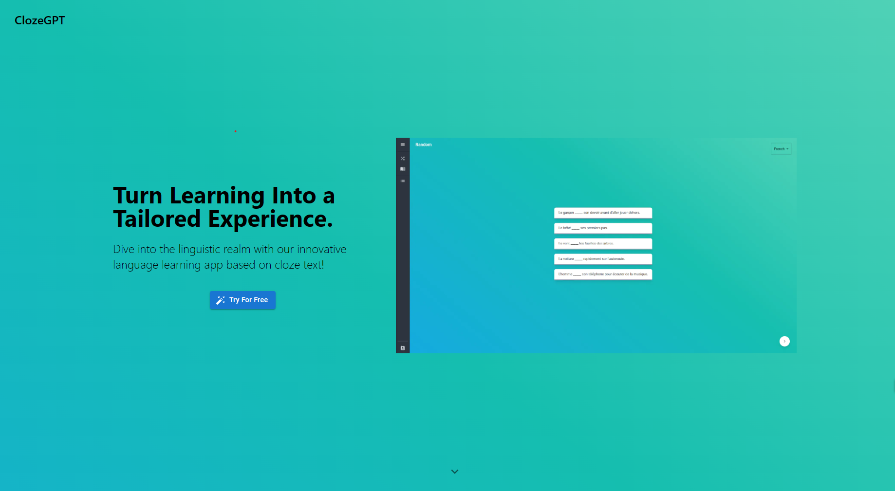 startuptile ClozeGPT-Turn Learning Into a Tailored Experience