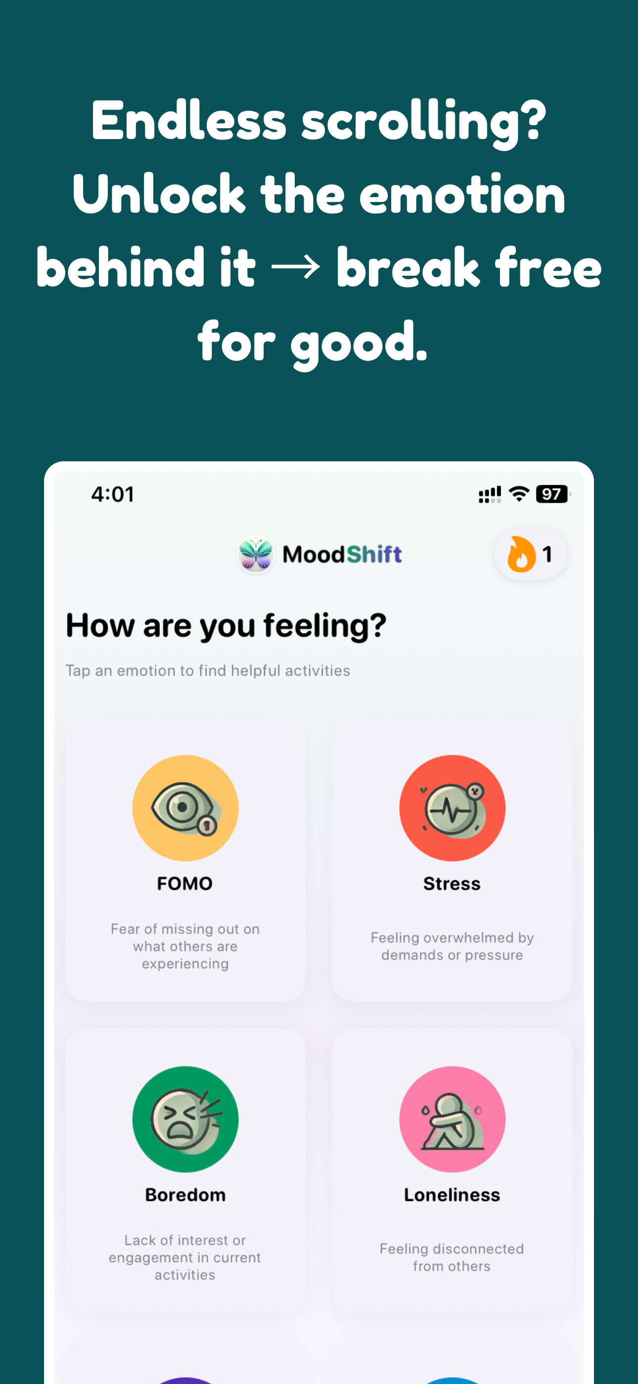 Moodshift: tempo per lo schermo consapevole media 2
