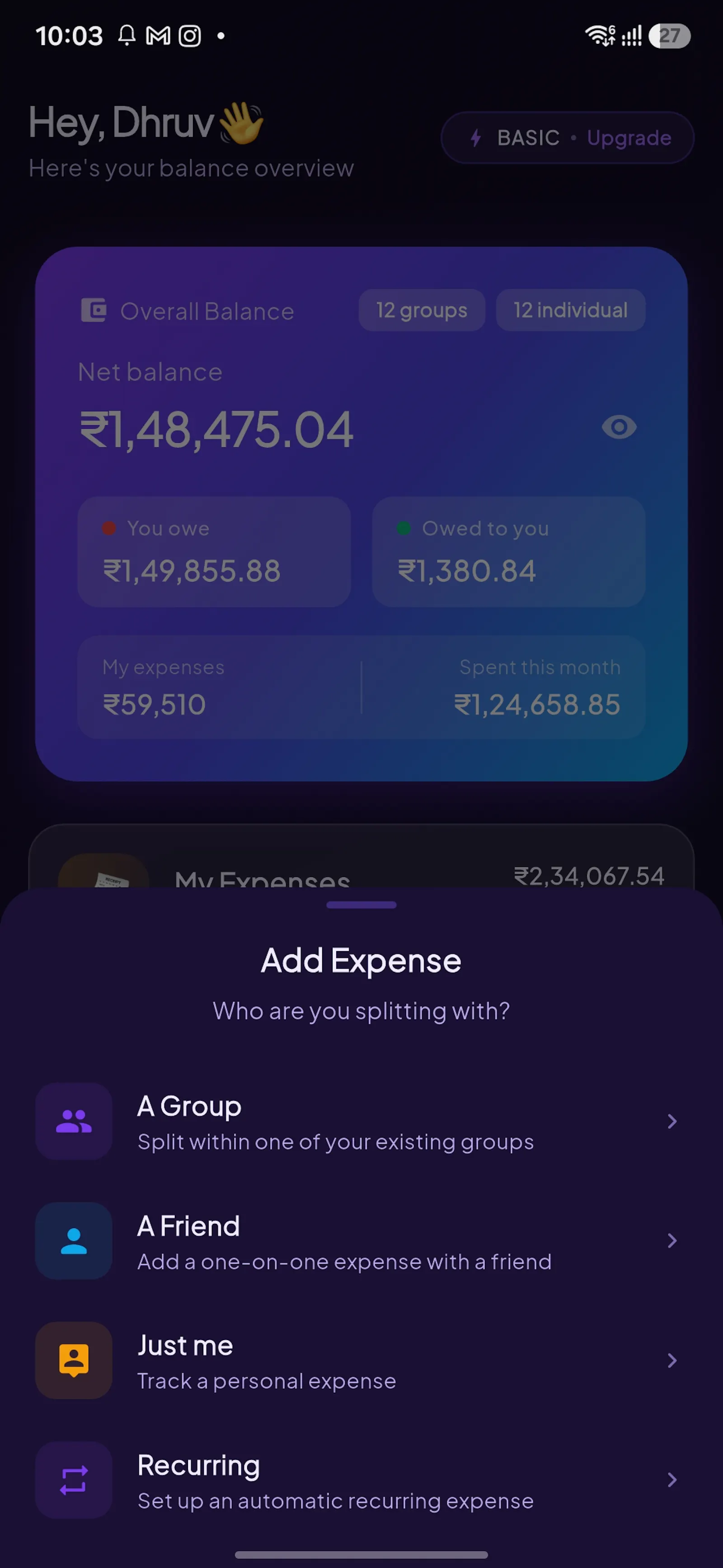 Splitwisely  screenshot 2