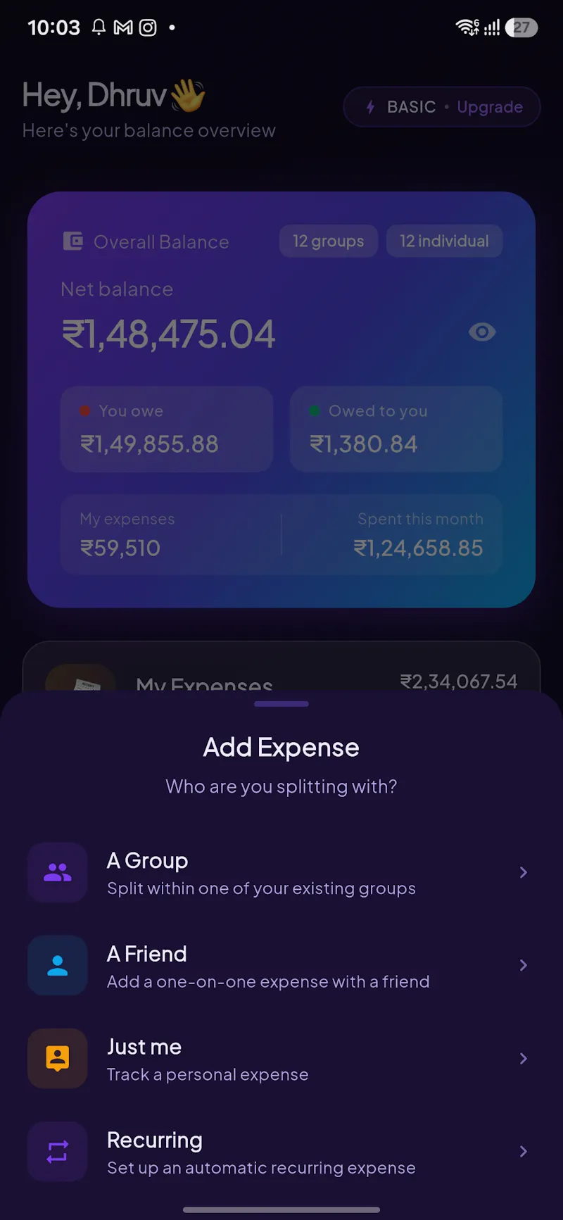 Splitwisely  screenshot 2