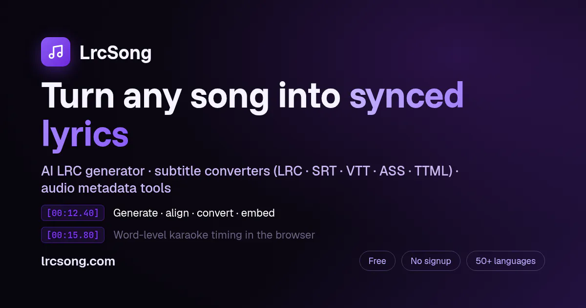 LrcSong AI LRC screenshot