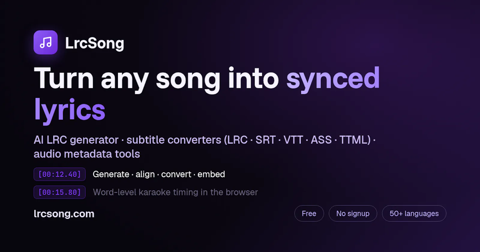 LrcSong AI LRC screenshot 2