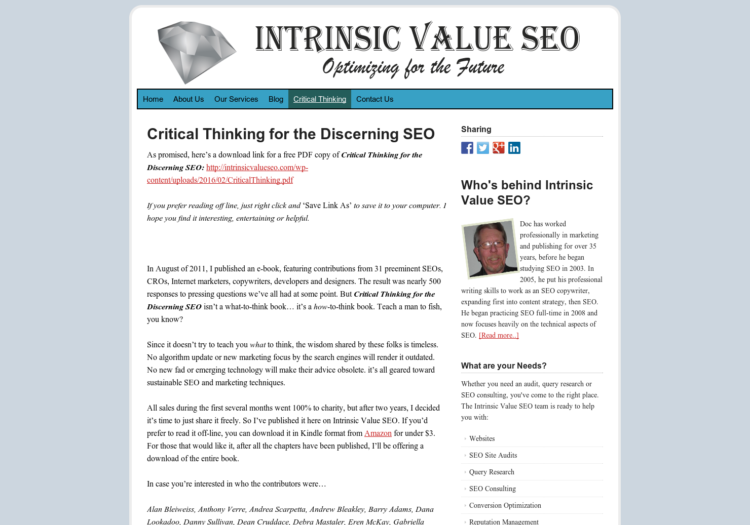 Critical Thinking for the Discerning SEO gallery image