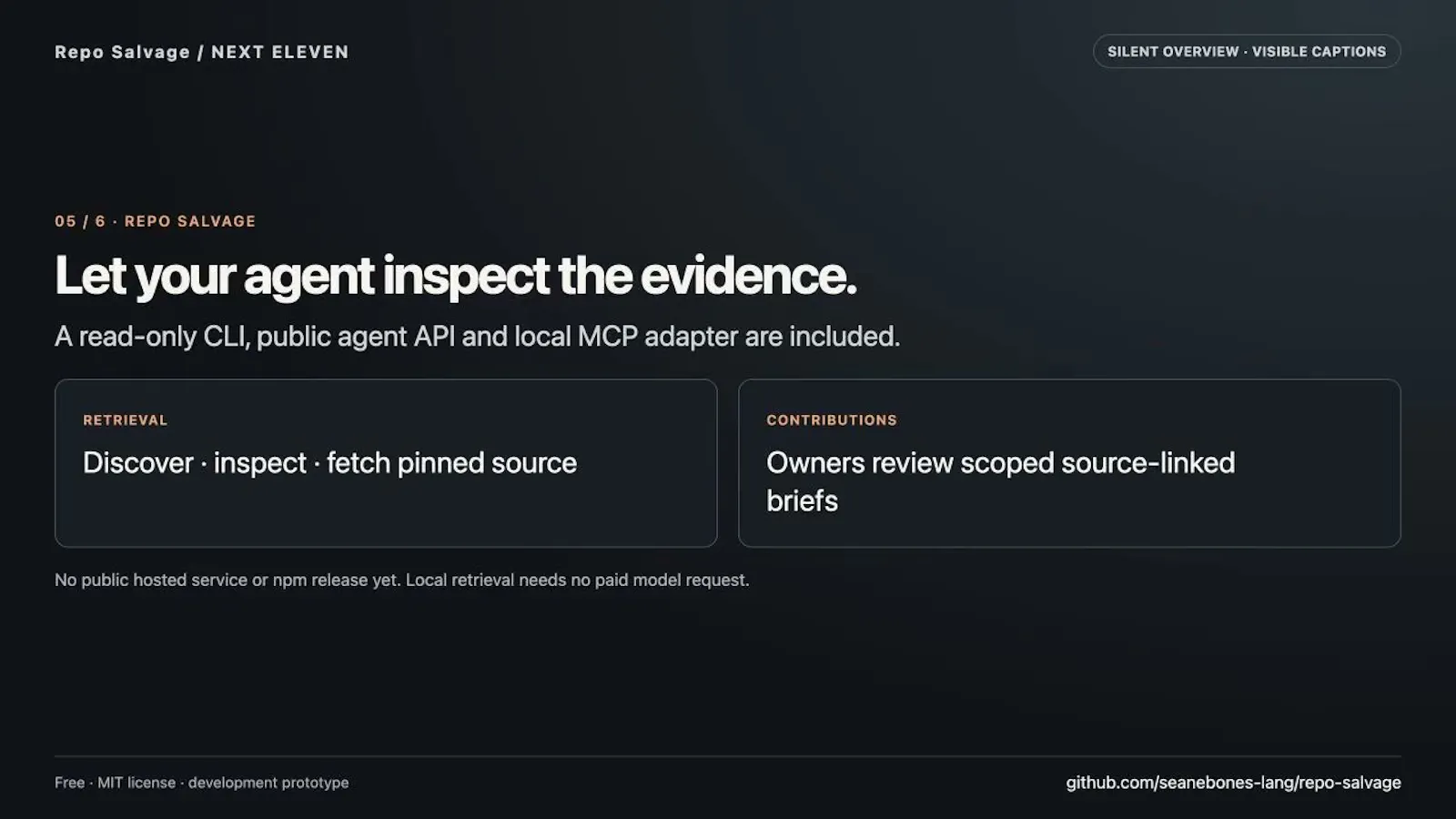 Repo Salvage screenshot 1 (video preview)