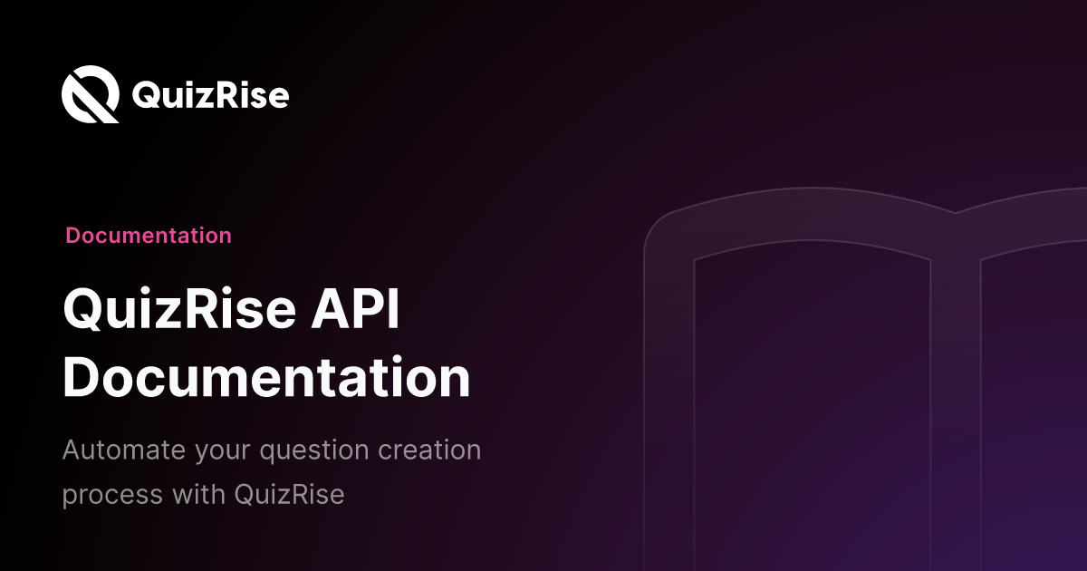퀴즈 API 문서 - 퀴즈로 자동화하십시오 미디어 1
