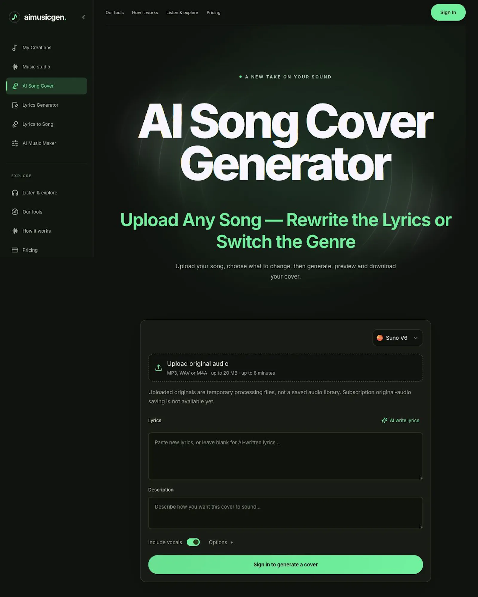 Aimusicgen screenshot 2