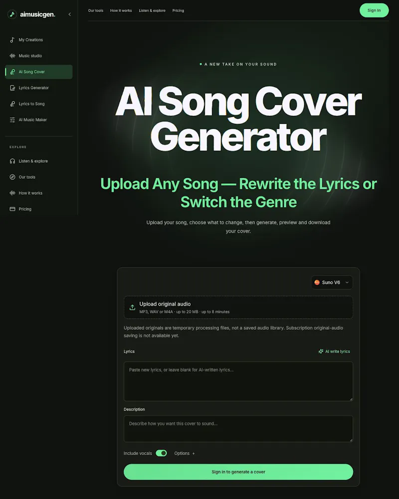Aimusicgen screenshot 2
