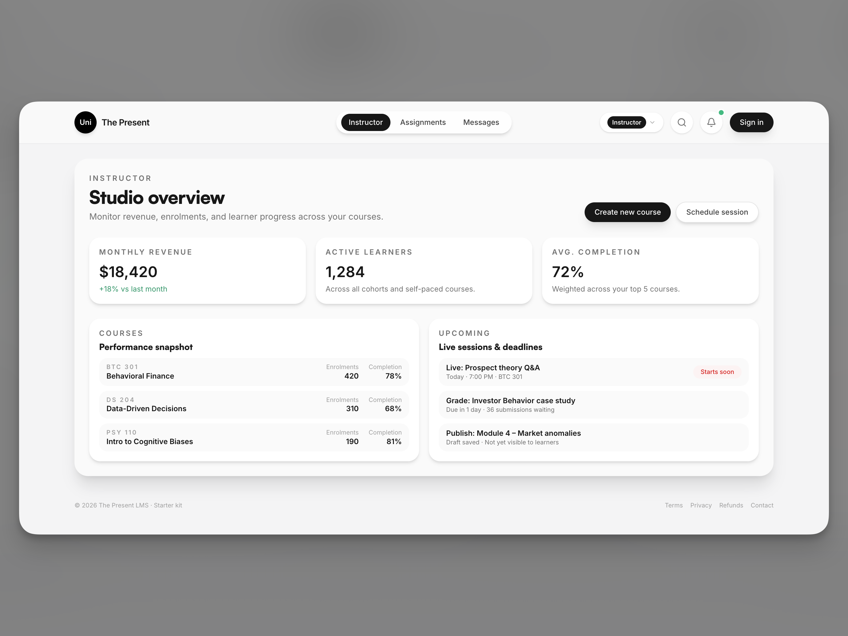 Uni The Present - Screenshot 5 showing product features and functionality