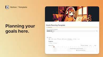 Goals Planning Notion Template gallery image