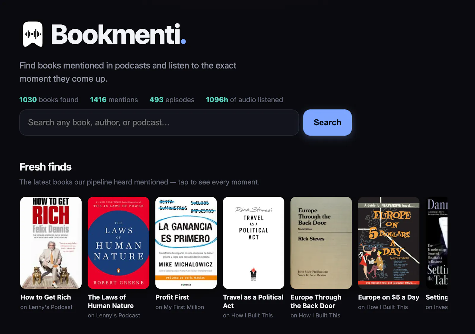 Bookmenti screenshot 1