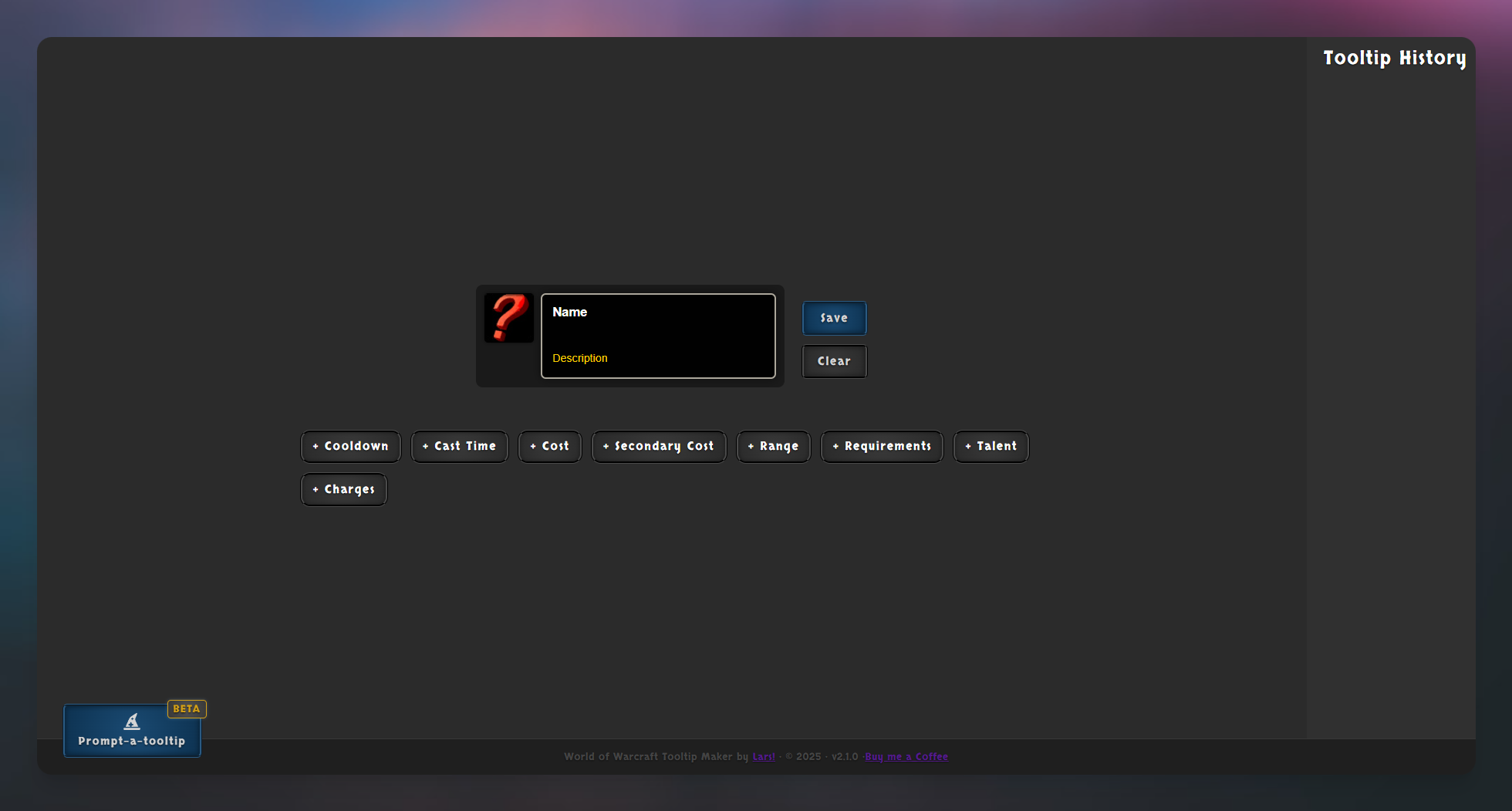 Media WowTooltipMaker.com - Membuat atau meminta petua alat World of Warcraft 1