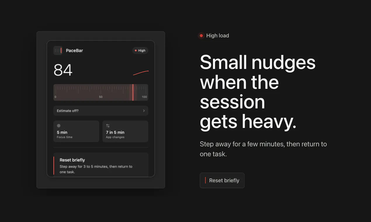 Apple Insterment Device PaceBar: A quiet pace instrument for your Mac | Product Hunt