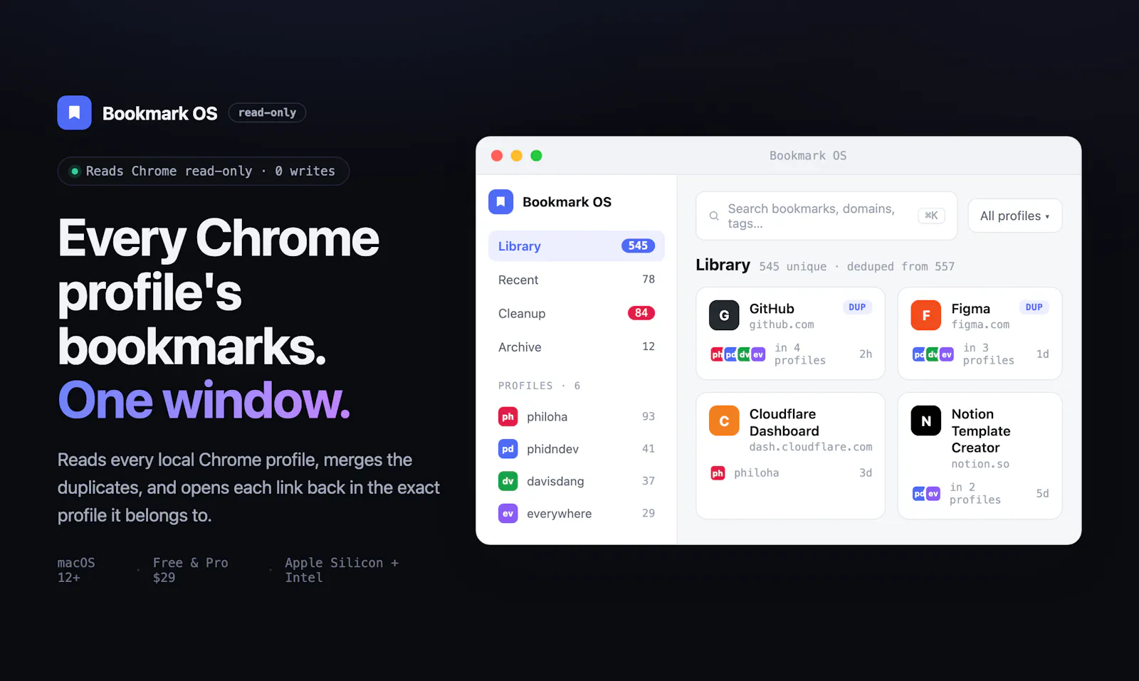 Bookmark OS screenshot 1
