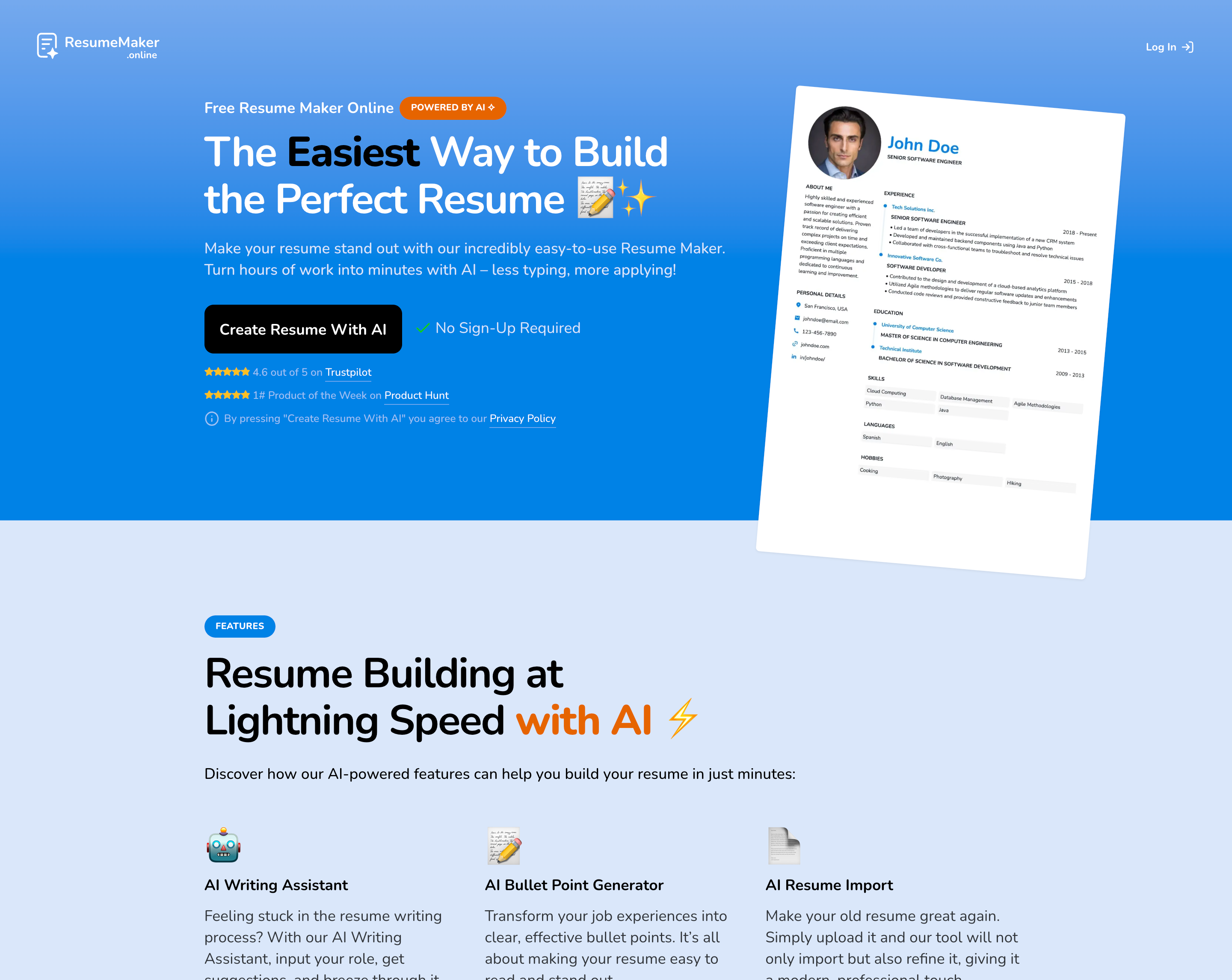 startuptile ResumeMaker.Online 4.0-The easiest way to build the perfect resume