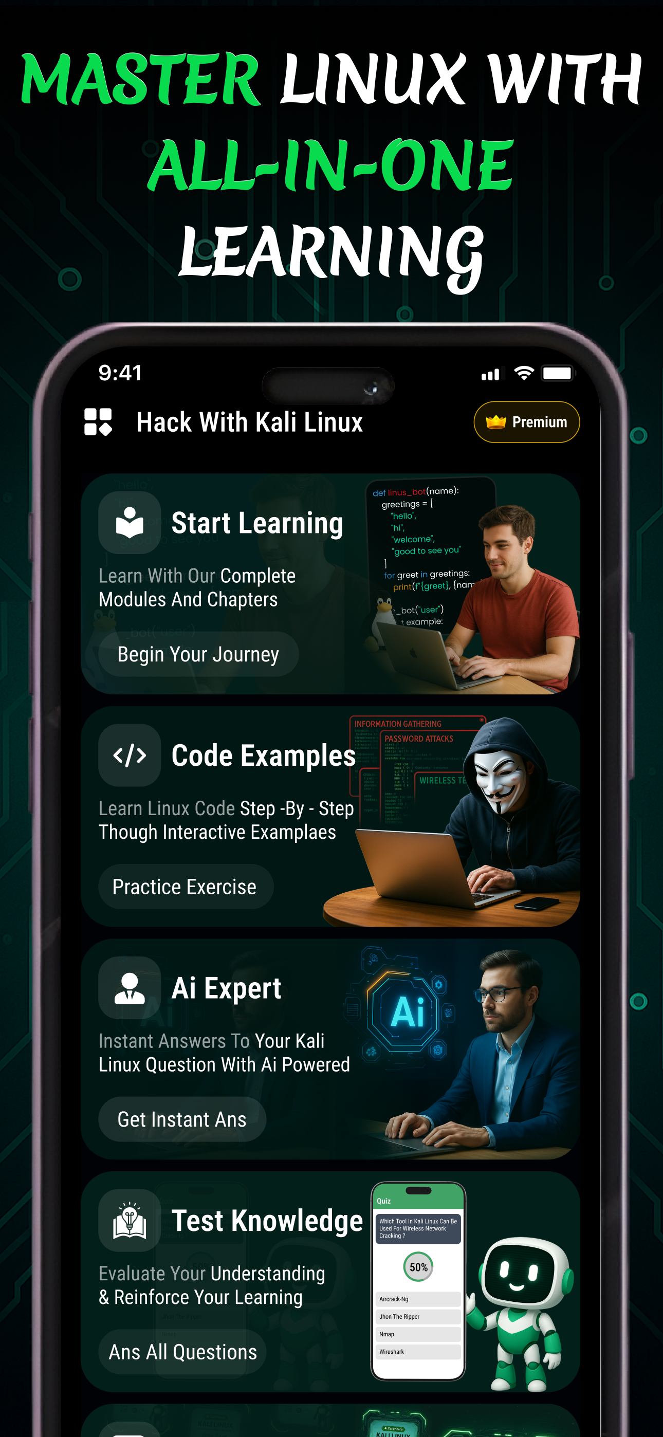 Hack with Kali Linux: impara hacking - Tutor di hacking etico alimentato con Kali Linux media 5