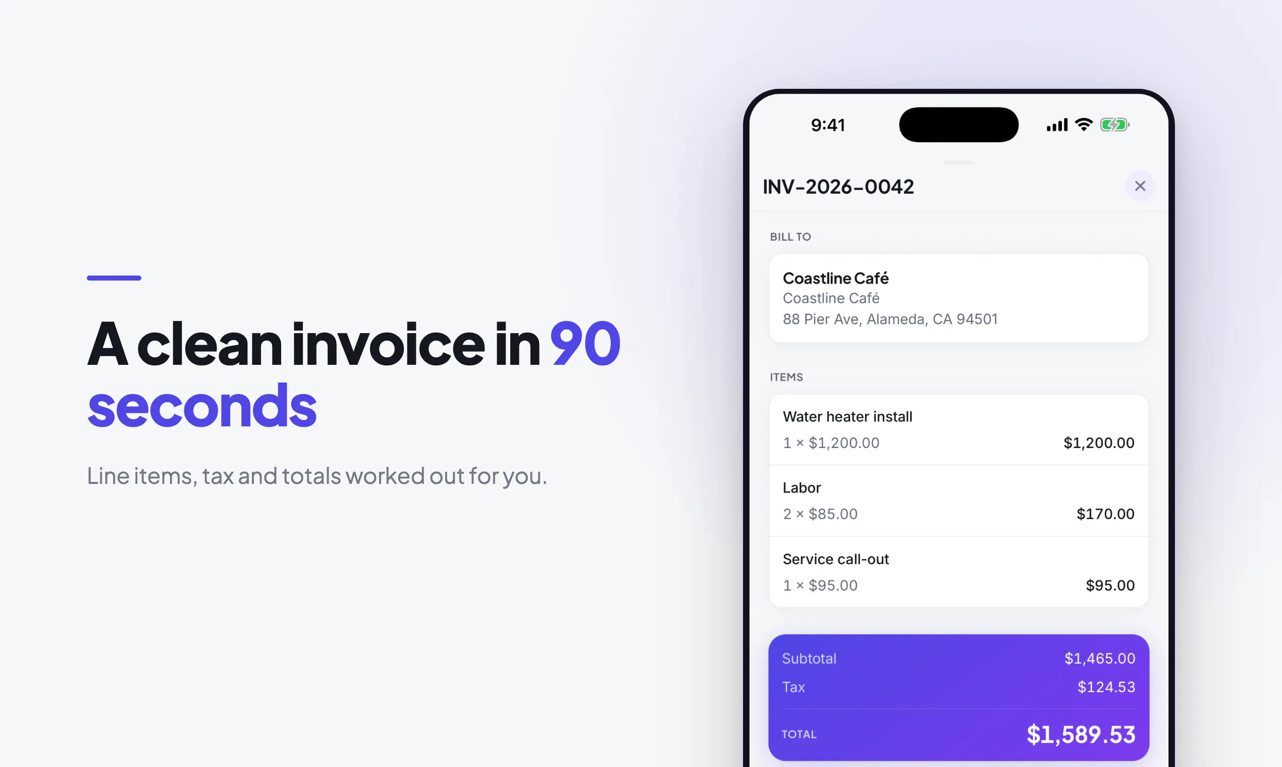 InvoiceWright screenshot
