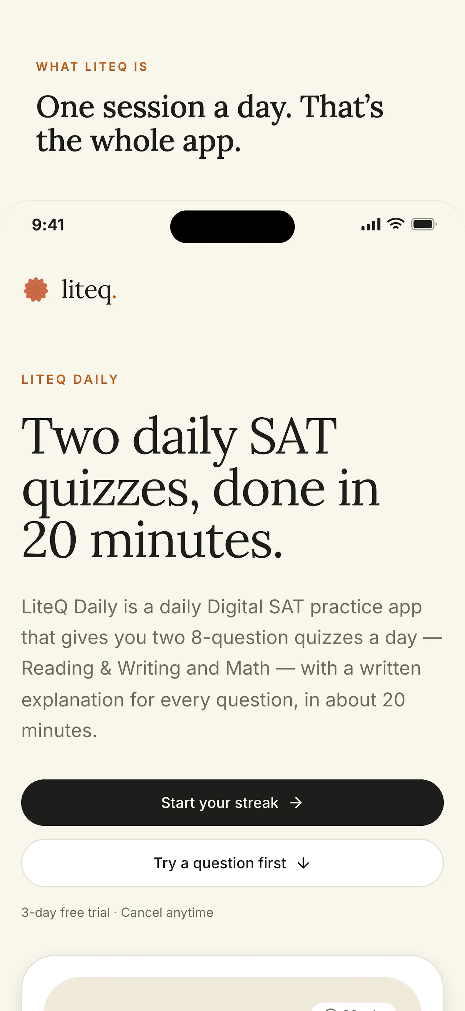 LiteQ daily screenshot 1