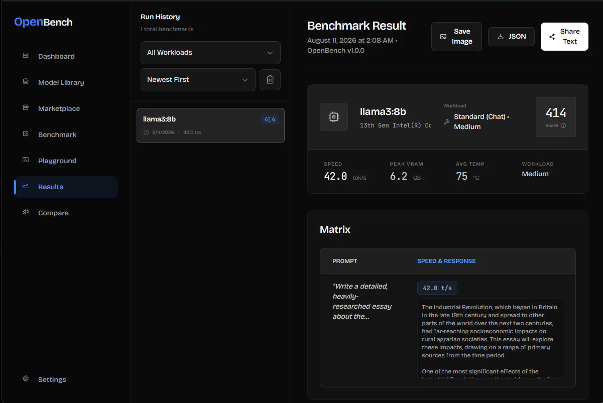 OpenBench gallery image