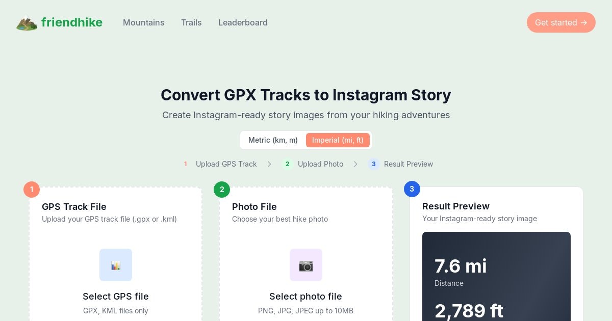 Hike Story Creator - Transform GPS tracks into Instagram stories media 1