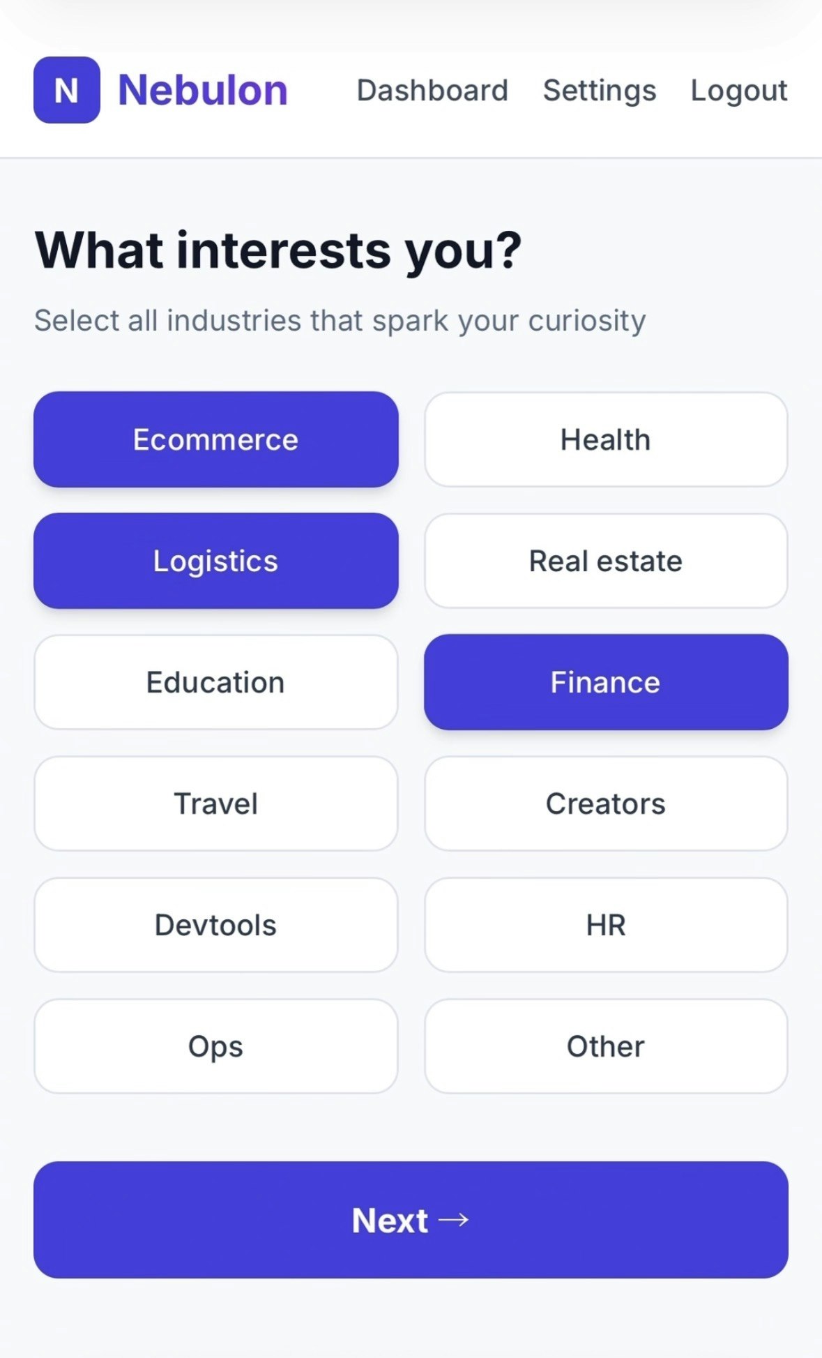 Nebulon - Screenshot 3 showing product features and functionality
