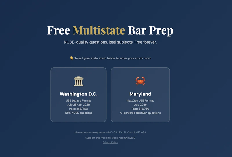 Free Multistate Bar Prep  screenshot 1