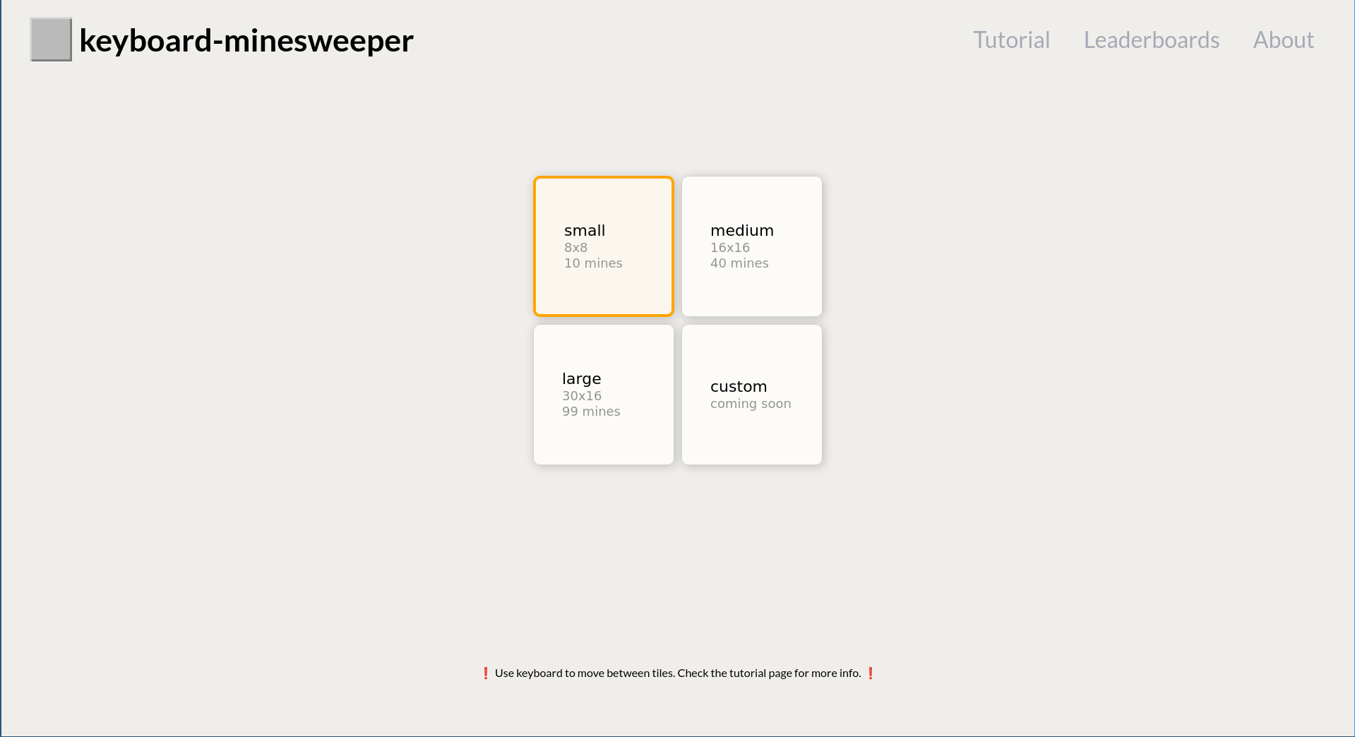 Keyboard Minesweeper gallery image
