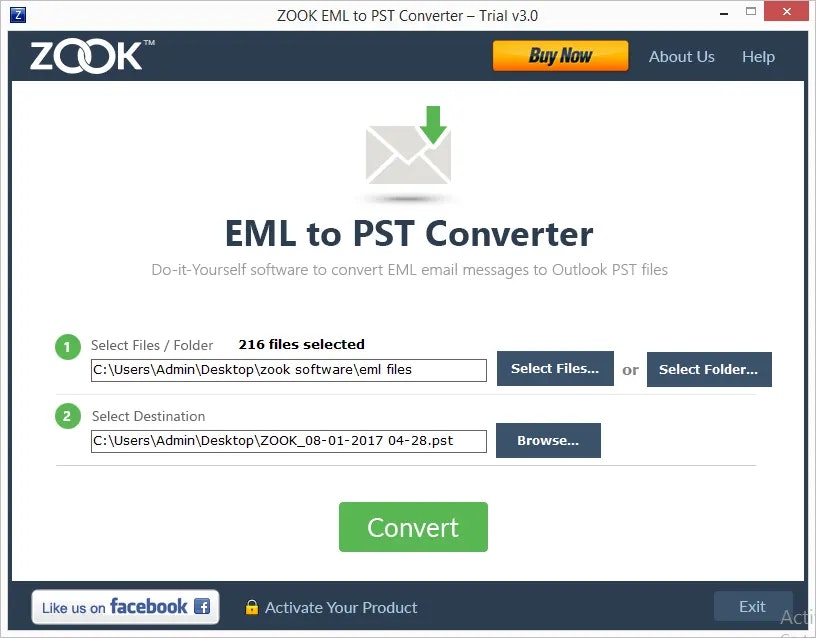 Zook EML ไปยัง PST Converter media 3