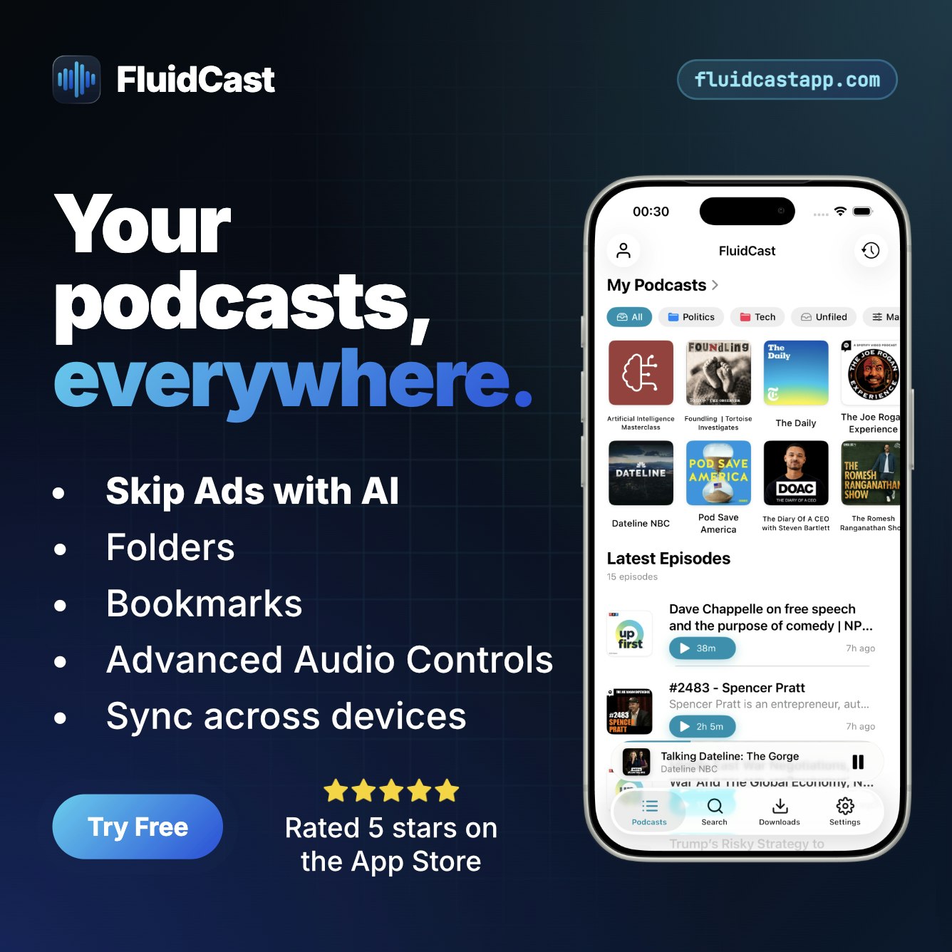 FluidCast - Podcast Player gallery image