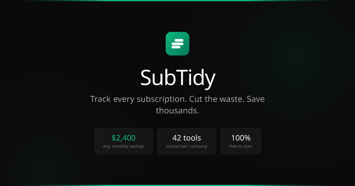 SubTidy gallery image