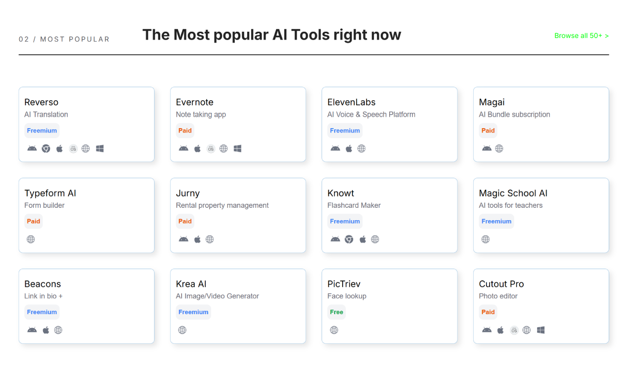 AI Tools Explorer gallery image